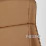 Компьютерное кресло TopChairs Crown офисное для руководителя коричневое, обивка экокожа, металлический каркас в Москве и РФ