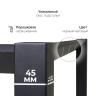 Стол офисный ST45 черный/ЛДСП коричневый дуб, 160x70 в Москве и РФ