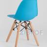 Комплект мебели детский стол белый Eames и 2 голубых стульчика в Москве и РФ
