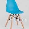 Комплект мебели детский стол Eames белый, 3 стула голубые в Москве и РФ