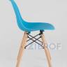Комплект мебели детский стол Eames белый, 3 стула голубые в Москве и РФ