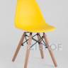Комплект мебели детский стол Eames белый, диаметр 60 см, 2 стульчика голубой и желтый в Москве и РФ