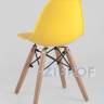 Комплект мебели детский стол Eames белый, диаметр 60 см, 2 стульчика голубой и желтый в Москве и РФ