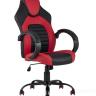 Игровое кресло компьютерное TopChairs Racer Midi черно-красное геймерское в Москве и РФ