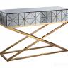 KFG113 Консоль с матовой зерк. отделкой 2 ящика 120*42*78см в Москве и РФ