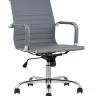 Компьютерное кресло TopChairs City S офисное серое, обивка экокожа, механизм качания и регулировки по высоте в Москве и РФ
